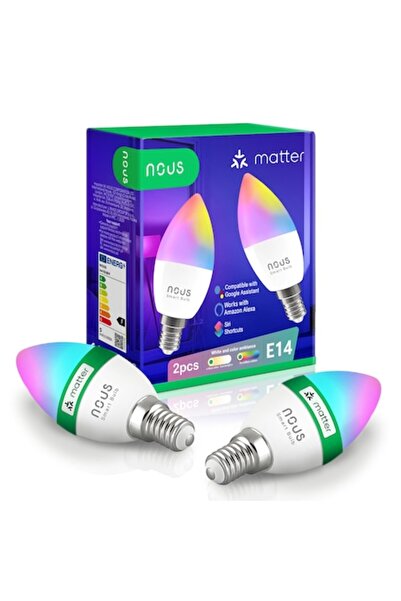 Nous Bec inteligent P4 Wifi RGB E14, WLAN, Compatibil Alexa, Schimbare culori...