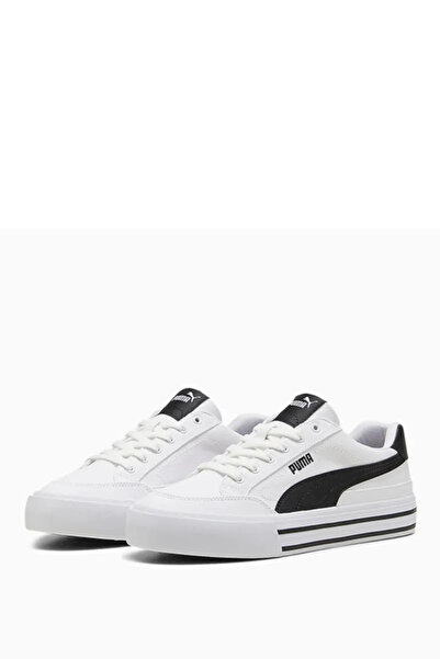 Puma Court Classic Vulc FS 396353 Kanvas Unisex Sneaker Günlük Spor Ayakkabı BEYAZ-SİYAH