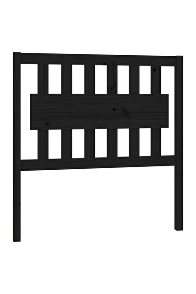vidaxl Bedside table, black, 95.5x4x100 cm, solid pine wood