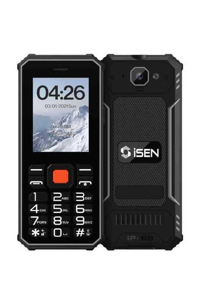 isen Telefon mobil F1 4G Senior IP68 Display 2.4 LCD Negru