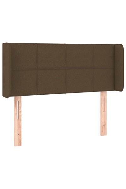 vidaxl Dark brown headboard with wings 83x16x78/88 cm textile