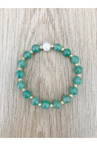 MK tasarım Real pearl aventurine stone bracelet mk.7000.811 - comfort - calm ...