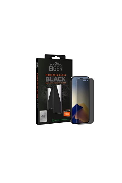 EIGER Folie iPhone 14 Pro Sticla Mountain Glass Privacy GRS Negru