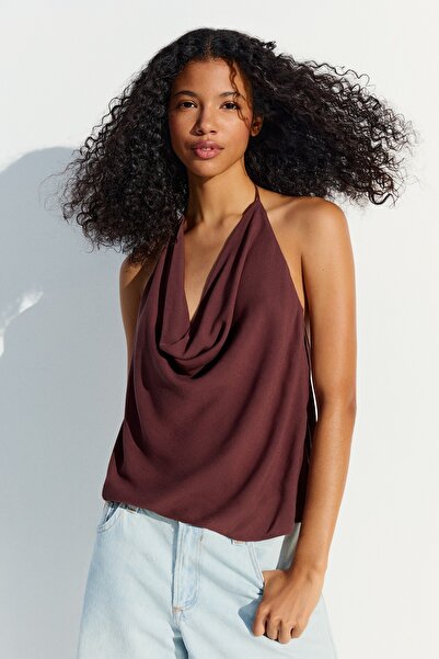Bershka Drapeli halter top