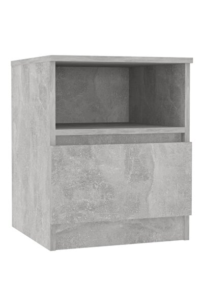 vidaxl Noptieră, gri beton, 40x40x50 cm ,PAL