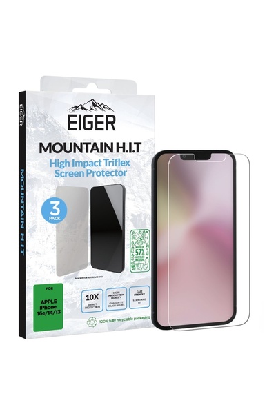 EIGER Folie Clear Triflex H.I.T GRS iPhone 17e / iPhone 16e / iPhone 14 / iPh...