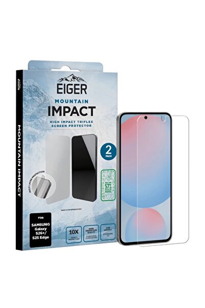 EIGER Pachet 2 buc Folie Mountain Impact GRS Samsung Galaxy S26 Plus/ S25 Edg...