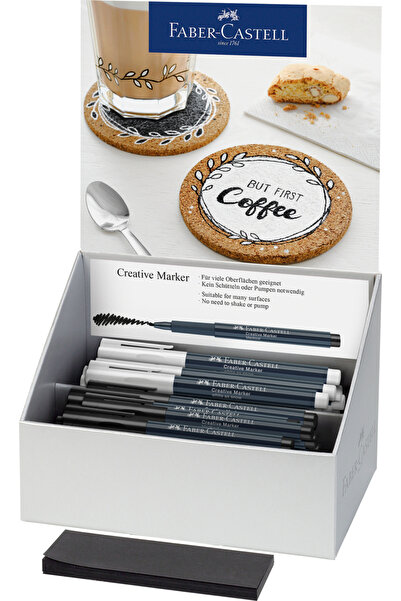 Faber Castell Комплект от 50 броя креативни маркери бял и черен FABER-CASTELL