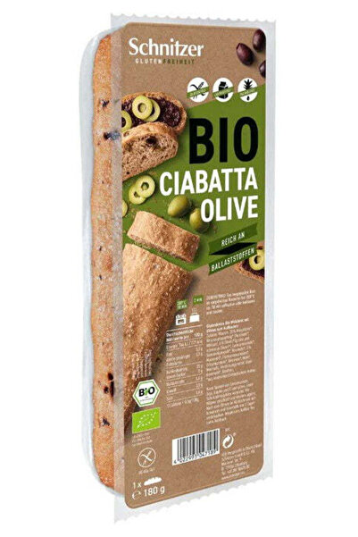 Schnitzer Organic ciabatta without gluten, with olives, 180g gluten free