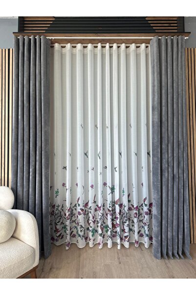 ArasyaHome Perdea cu Pasari Colorate