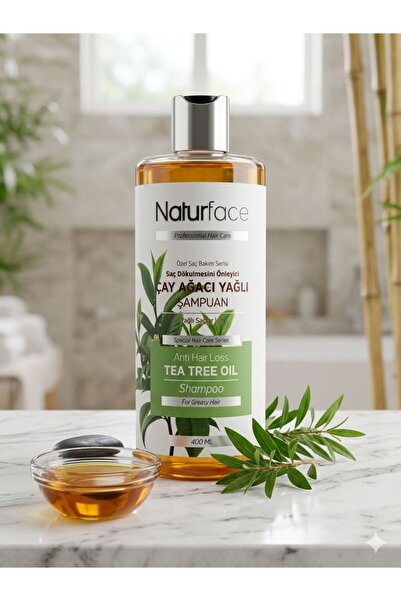 Naturface شامبو شجرة الشاي - منقي وموازن للشعر الدهني ومضاد للقشرة 400 مل خال...