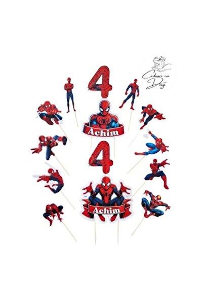 OEM Set de toppere decorative - Tematică Spider-Man, toppere lucrate manual
