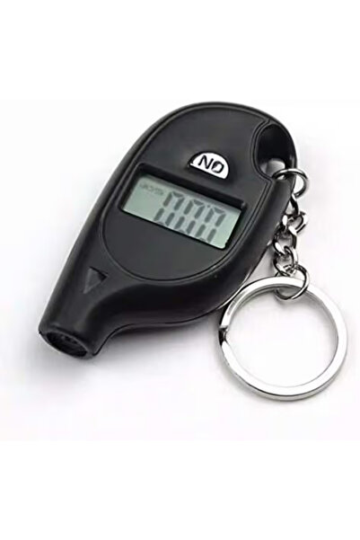 Generic مقياس ضغط الإطارات الرقمي على شكل سلسلة مفاتيح مع شاشة LCD لقياس دقيق...