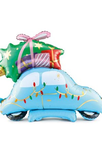 PlayFun Standing foil balloon in the shape of Christmas car, 102×107 cm