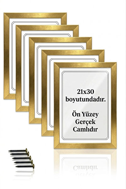 Flaneur Camlı 5li A4 21x30 Poster Tablo Sertifika Poster Çerçevesi