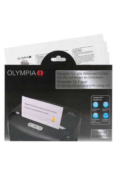 Olympia 9130 Χαρτί με λάδι για καταστροφείς εγγράφων 12 τμχ Α5