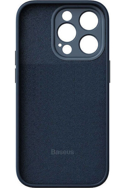 Baseus Θήκη Πλάτης Υγρής Σιλικόνης με Γυαλί Μπλε (iPhone 14 Pro) Κωδικός: ARY...