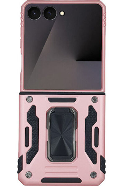 Other Θήκη Ring Armor Camshield Sonique για Samsung Galaxy Z Flip 7 Ροζ Χρυσό