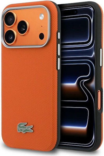 Lacoste Δερμάτινο Πορτοκαλί Πίσω Κάλυμμα (iPhone 17 Pro) Κωδικός: LCSCMP17LPLAO