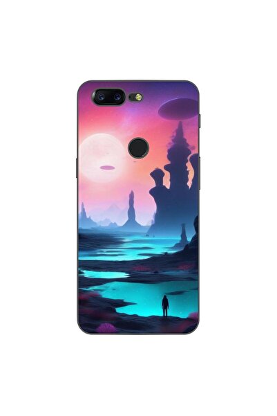 OEM Husa compatibila cu OnePlus 5T Silicon Gel Tpu Model Mystic Planet