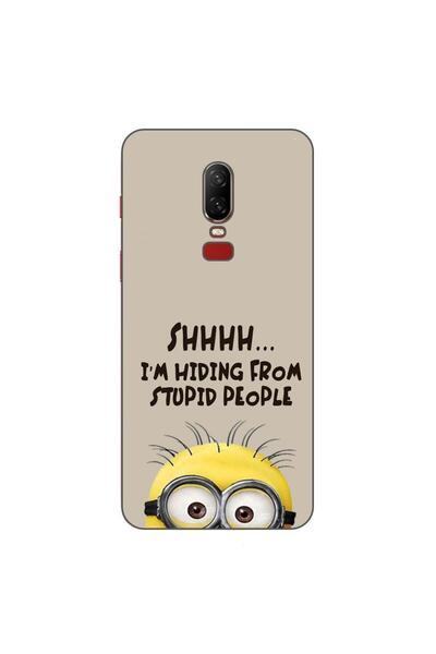 OEM Husa compatibila cu OnePlus 6 Silicon Gel Tpu Model Mesaj Minion Shhhh