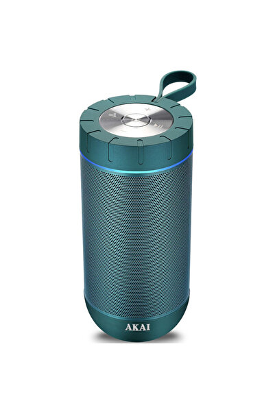 AKAI ABTSW-60 Τιρκουάζ φορητό αδιάβροχο ηχείο Bluetooth με ύφασμα, AWS, Aux-I...