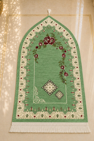 NAMAT Luxury Velvet Prayer Mat – Comfortable Muslim prayer Rug with Premium F...