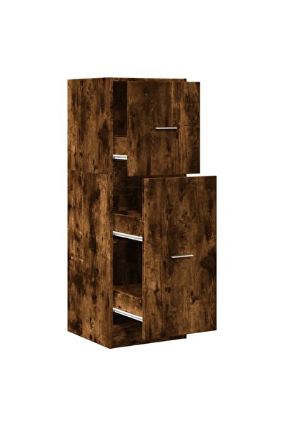 vidaxl Smoked oak pharmacy cabinet, 40x41x118 cm, processed wood