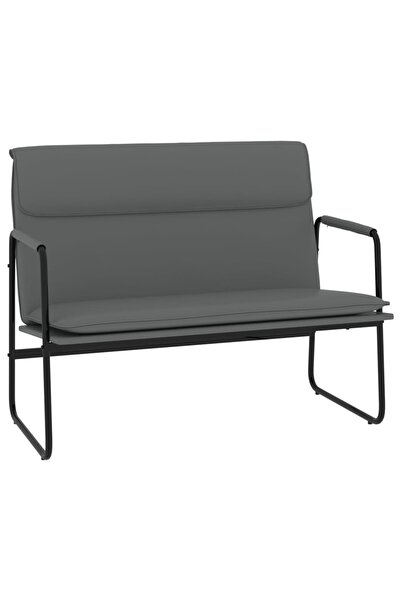vidaxl Bancă, gri, 100x64x80 cm, piele ecologică