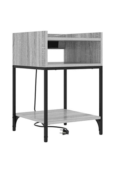vidaxl Dulap de noapte Gri Sonoma 40 x 40 x 61 cm Lemn compozit