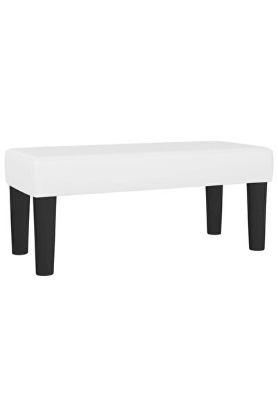 vidaxl Bancă, alb, 70x30x30 cm, piele ecologică