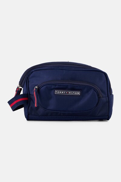 Tommy Hilfiger Men Brand Logo Wash Bag, Navy