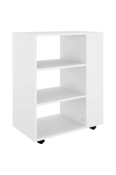 vidaxl Dulap cu roți, alb, 60x35x75 cm, PAL