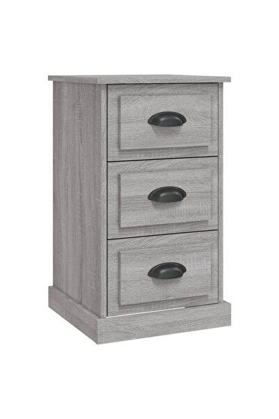 vidaxl Bedside table, sonoma grey, 39x39x67 cm, processed wood