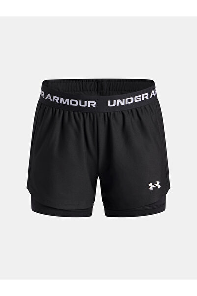 Under Armour Pantaloni scurți de fete UA Tech Play Up 2n1 Short-BLK