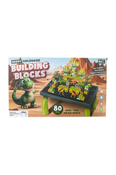Martin Building Blocks Δεινόσαυροι 80τεμ με Τραπεζάκι 6691-8