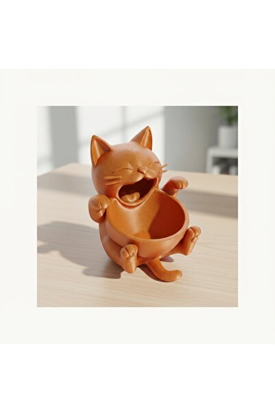 OEM Bol Decorativ Pisica pentru Obiecte Mici, Imprimare 3D, 15cm