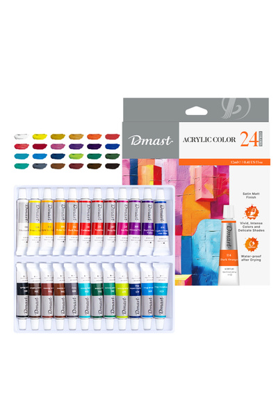 DMAST CULORI ACRILICE PROFESIONALE 24 DE CULORI 12ML DE LA PEBEO