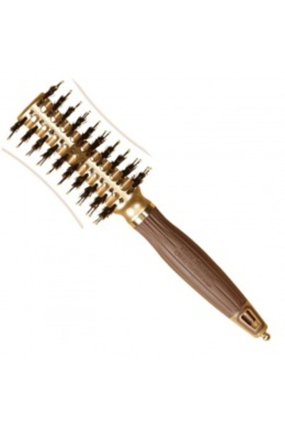 Olivia Garden Perie Curbata Termica Mica - Perie de păr NanoThermic Contour V...