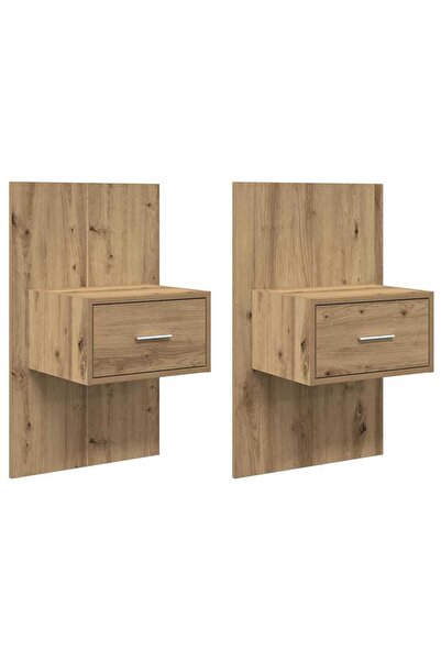 vidaxl Dulap de noapte 2 pcs Stejar Artizanal 50 x 32,5 x 80cm