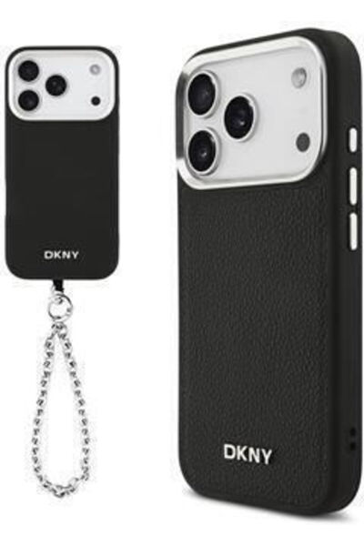 Dkny Λογότυπο Πίσω Κάλυψης Συνθετικό Δέρμα / Δέρμα Μαύρο (iPhone 17 Pro) Κωδι...