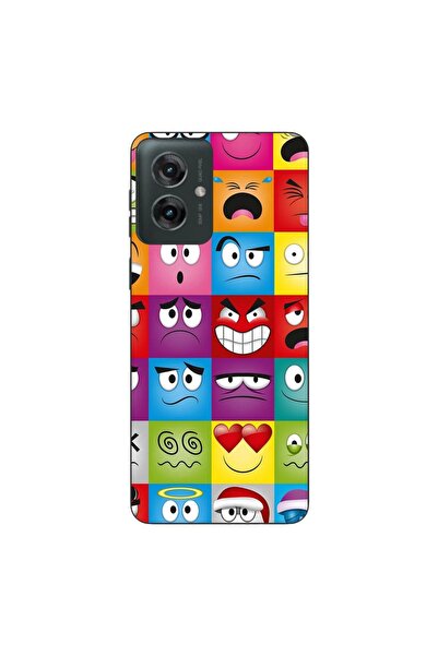 OEM Case compatible with Motorola Moto G55 Silicone Gel Tpu Pattern Funny Faces