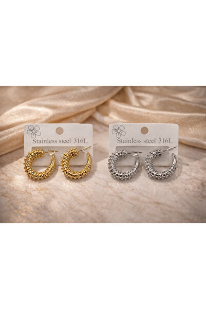 Bozhi Earrings Steel Silver Stylish Gift
