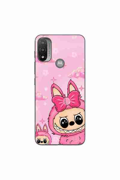 OEM Husa compatibila cu Motorola Moto E20 Silicon Gel Tpu Model Labubu Pink F...