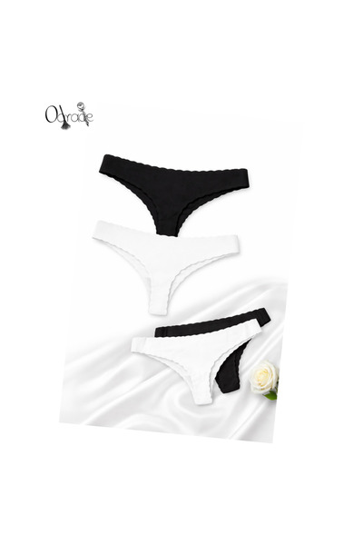 Odrade Chiloti tanga, Oeko-Tex, One Piece, Invizibili, Fara Cusaturi - Negru