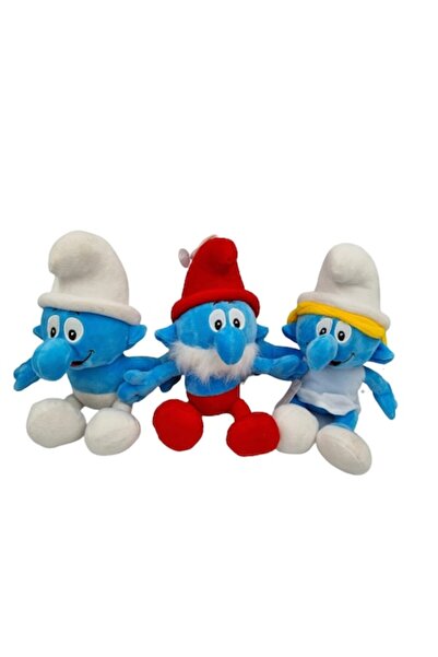 OEM Set de 3 jucării de pluș, diverse figurine Ștrumfi, 30cm