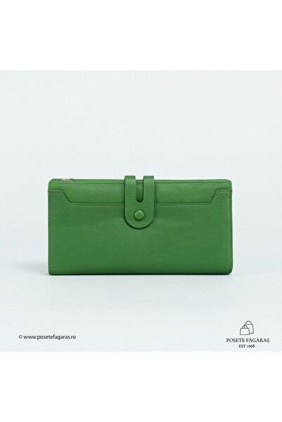 Posete Fagaras Sonia Leather Wallet - Green, Genuine Leather Wallet , Women's...