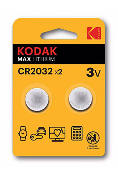 Kodak Μπαταρία Ρολογιού Λιθίου Max CR2032 3V 2 τεμάχια