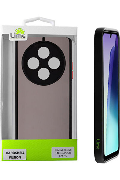 Lime&co Lime Πίσω Κάλυμμα Πλαστικό / Σιλικόνης Μαύρο (Redmi 14C / Poco C75)