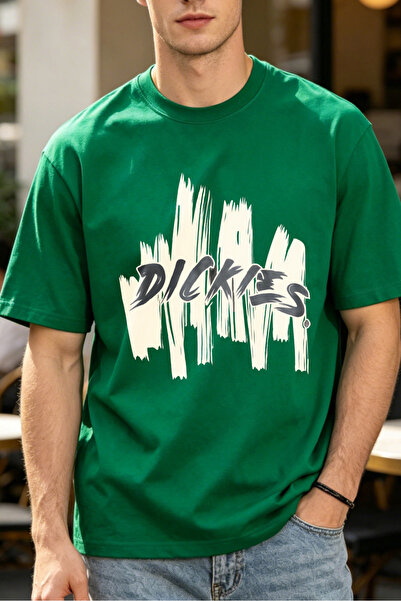 Fleck Casual Style Men's T-Shirts Dickies Logo Graphic Summer Wear Gift For Him